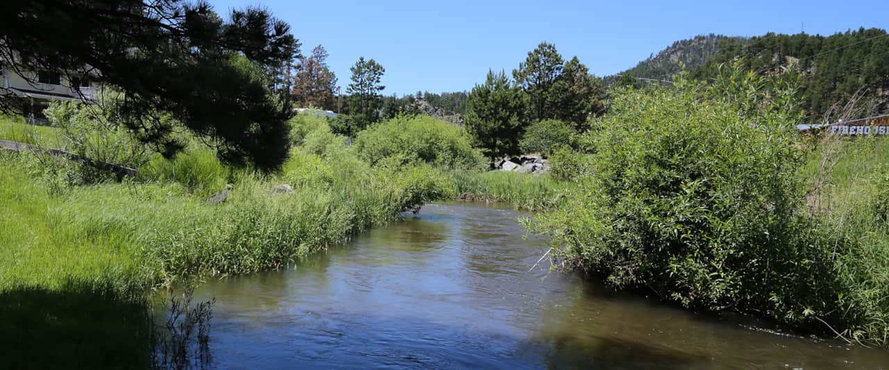 Spring Creek running through campground