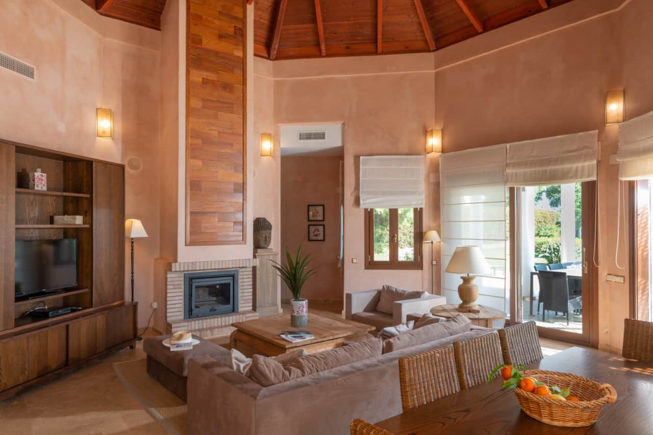 Villa Lila Living Room-Fireplace