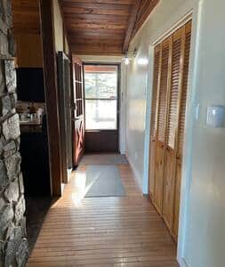 Front entry to covered porch.