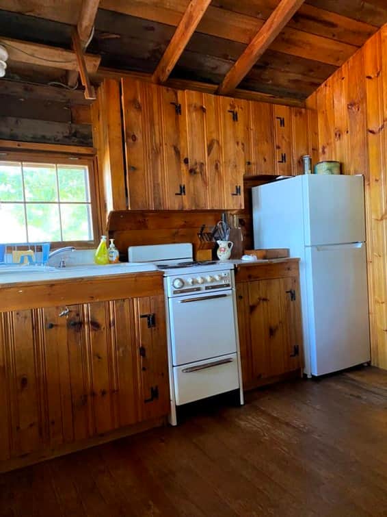 Lakeside cabin kitchen