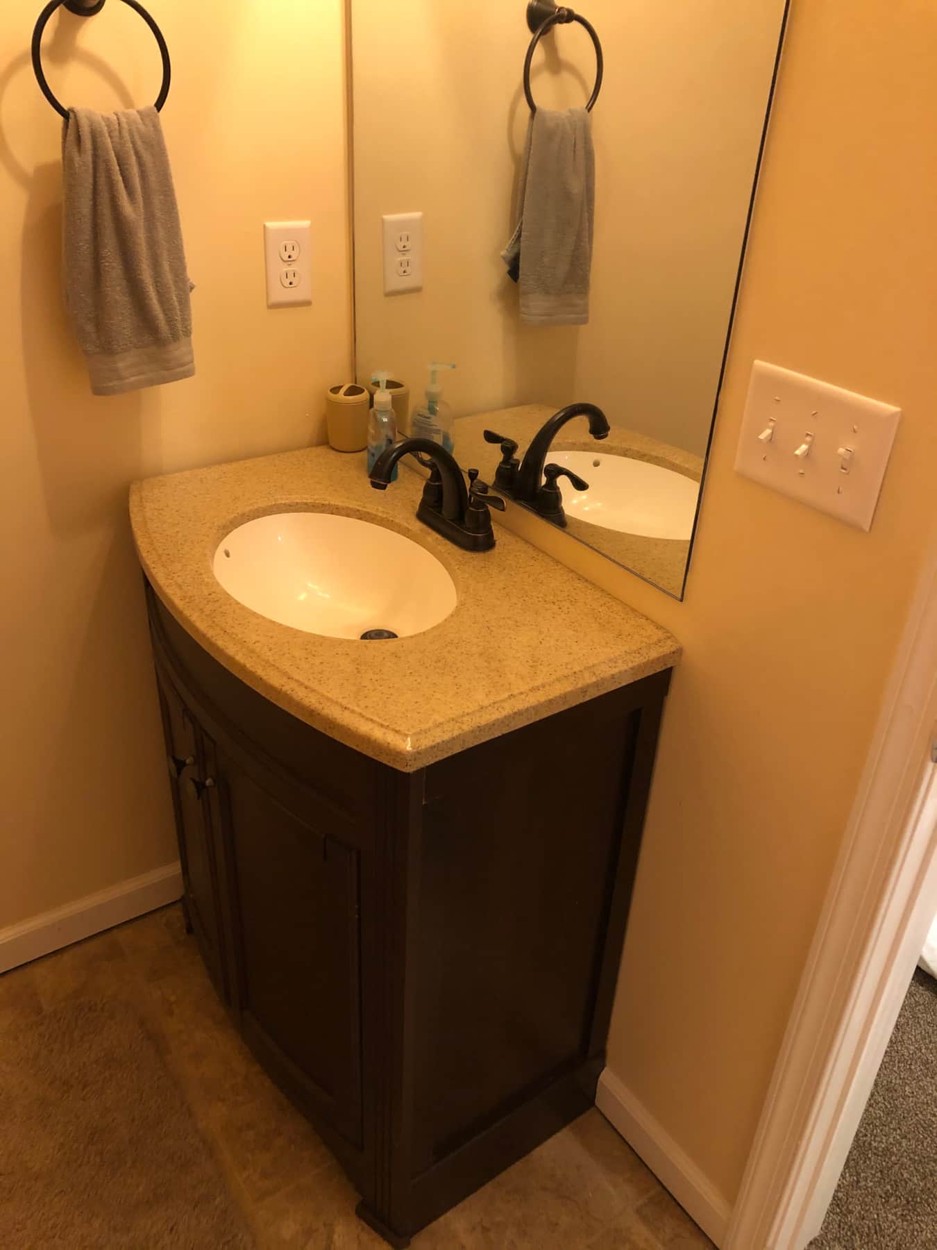 Downstairs bath is full bath (36" walk in shower)