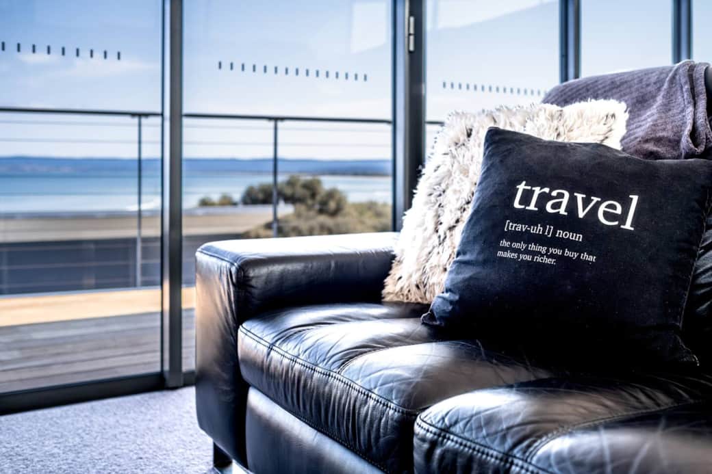 Luxury king bedroom with bay views