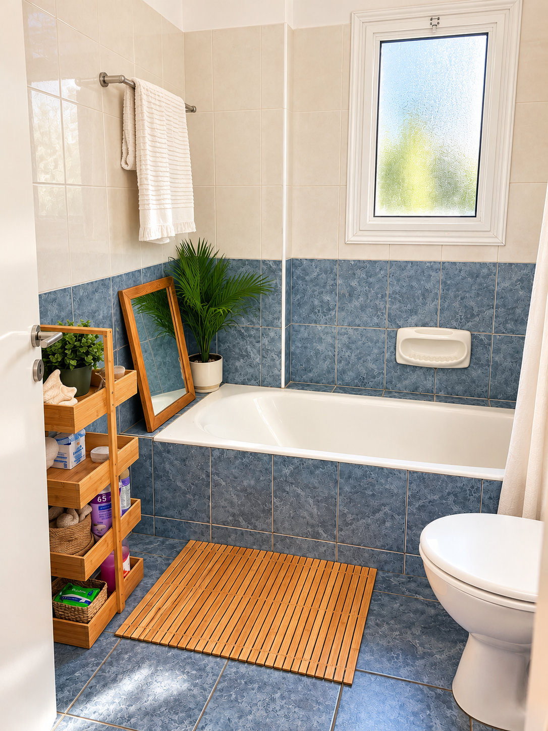 Bathroom with shower over bath