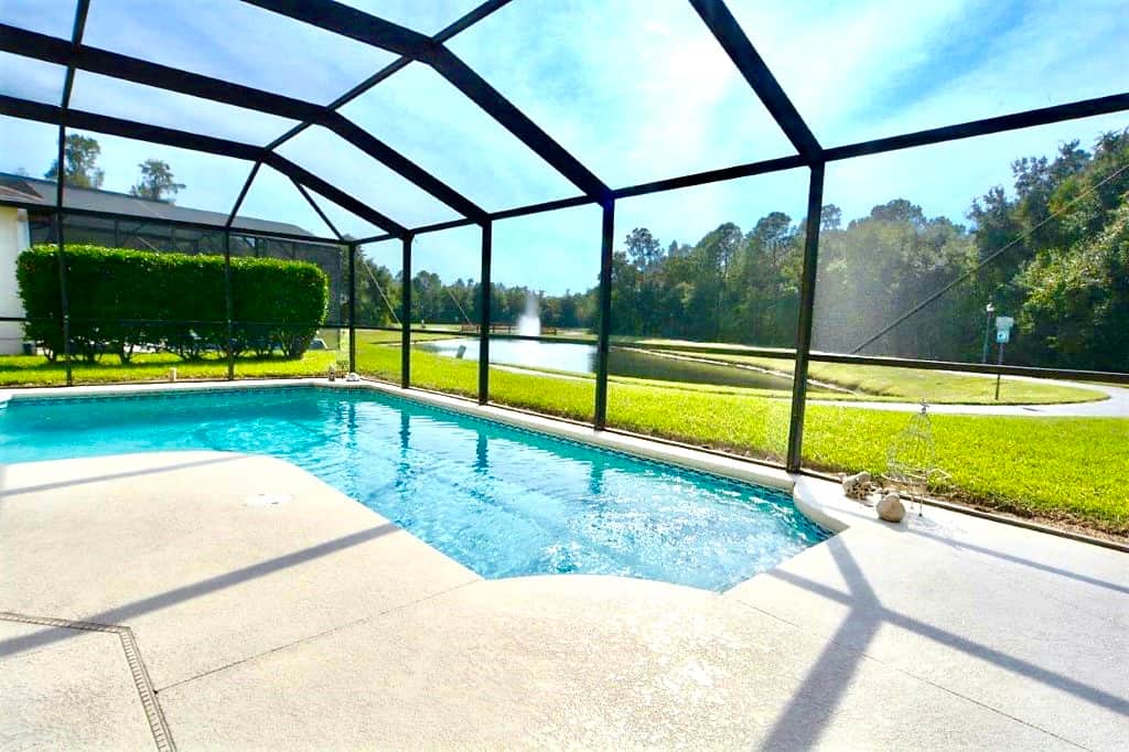 Far reaching views over the lakes as you relax around the pool