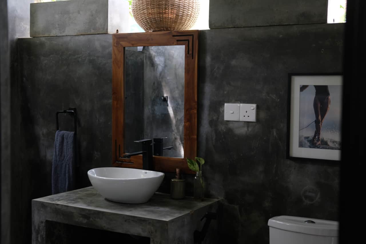 Open air bathroom