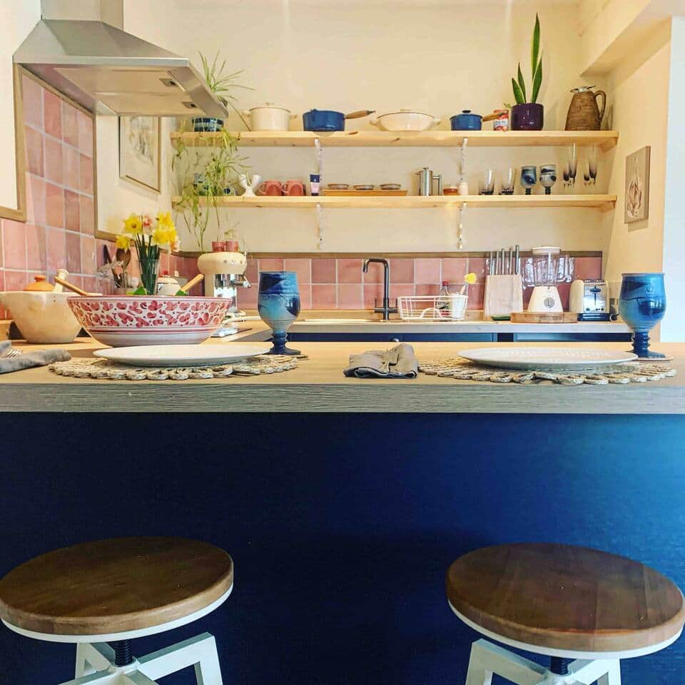 The Kitchen Island and dedicated workspace with USB sockets