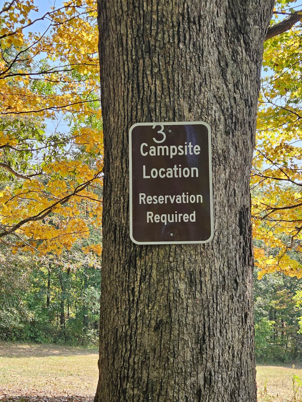 Marked campsite