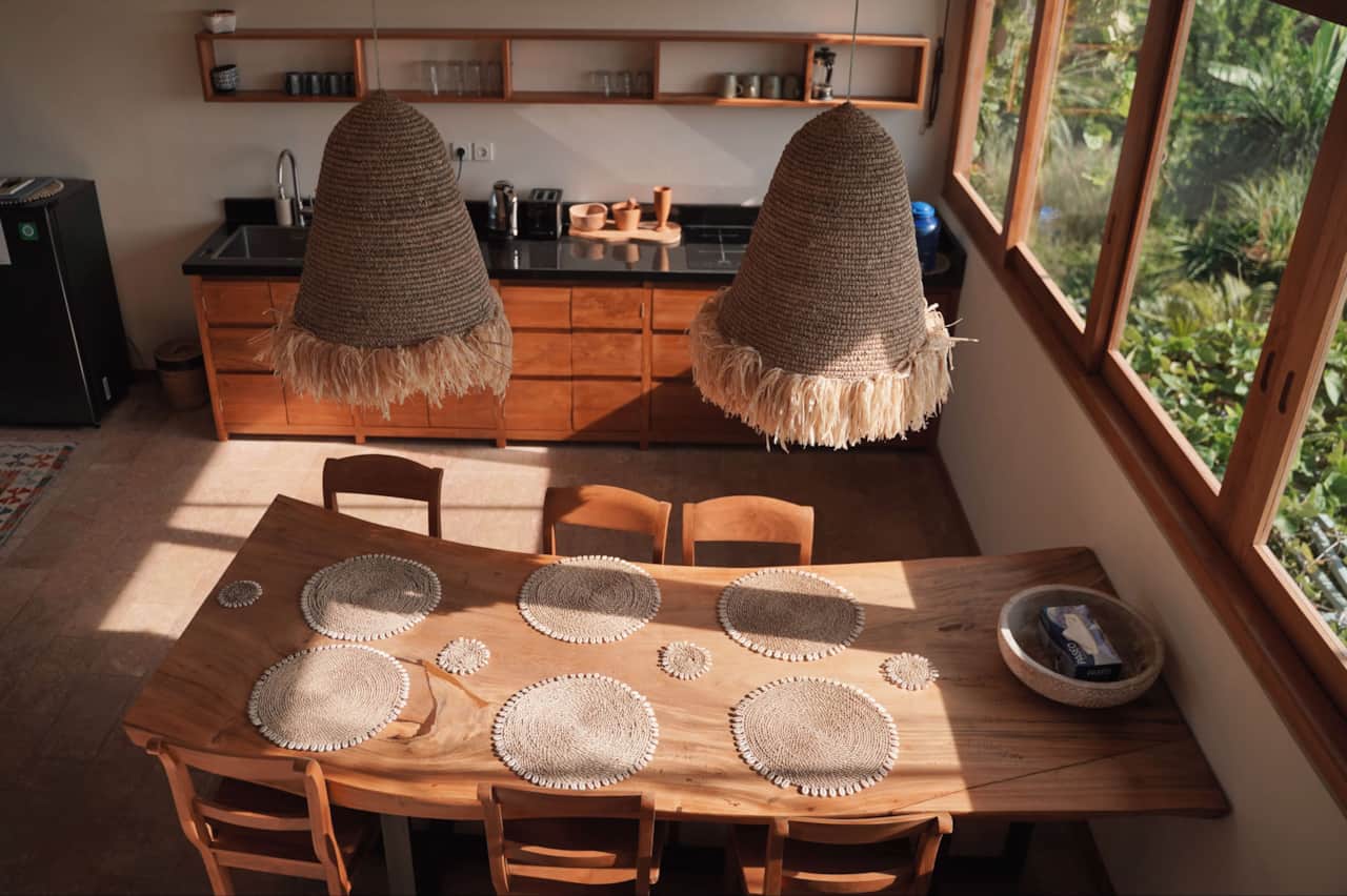 kitchen and dining area