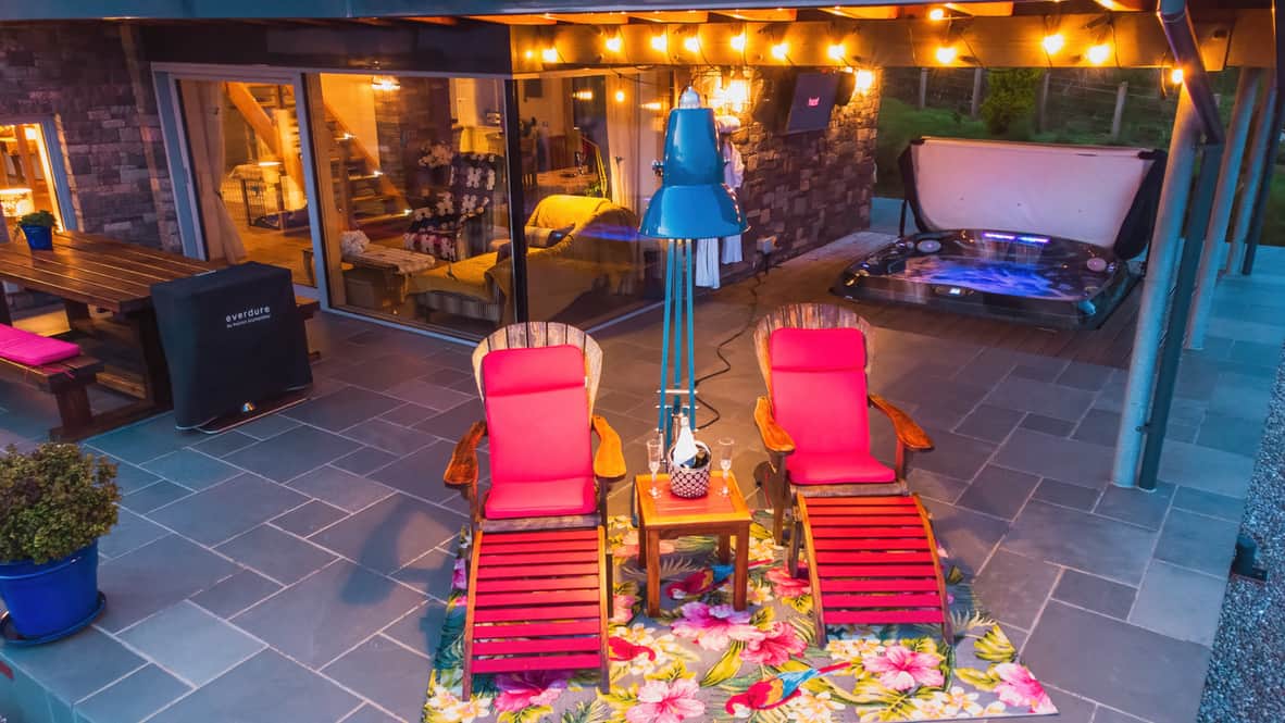 Patio with panoramic views