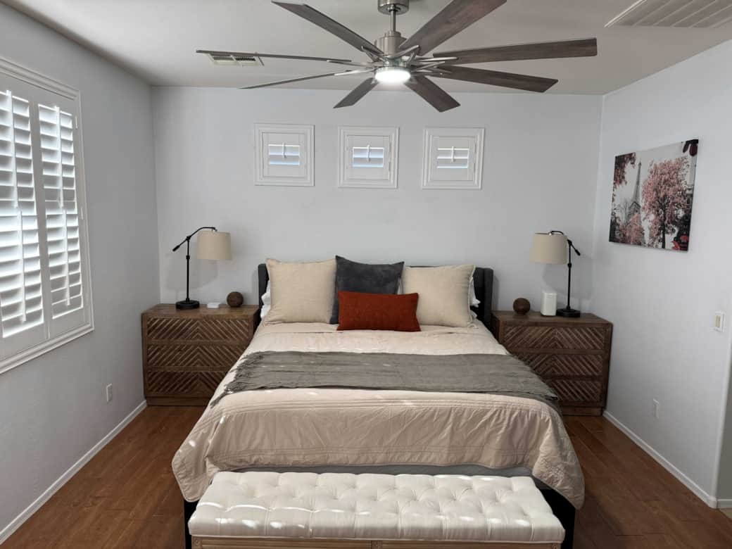 Master Bedroom-with Roku TV and DirecTV