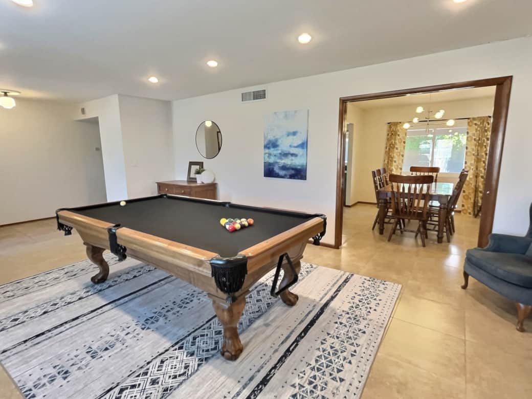 Front room connects to dining area