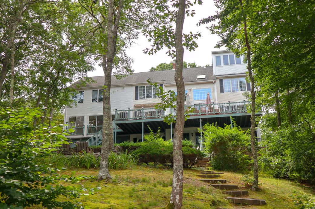 Rear view of the house from the beach