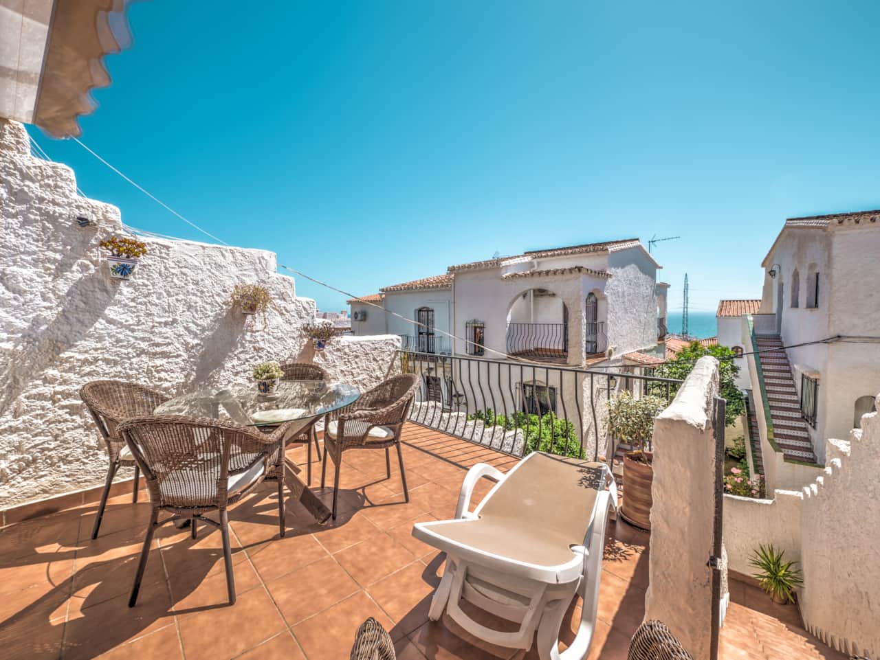 The wonderful private terrace with sea view