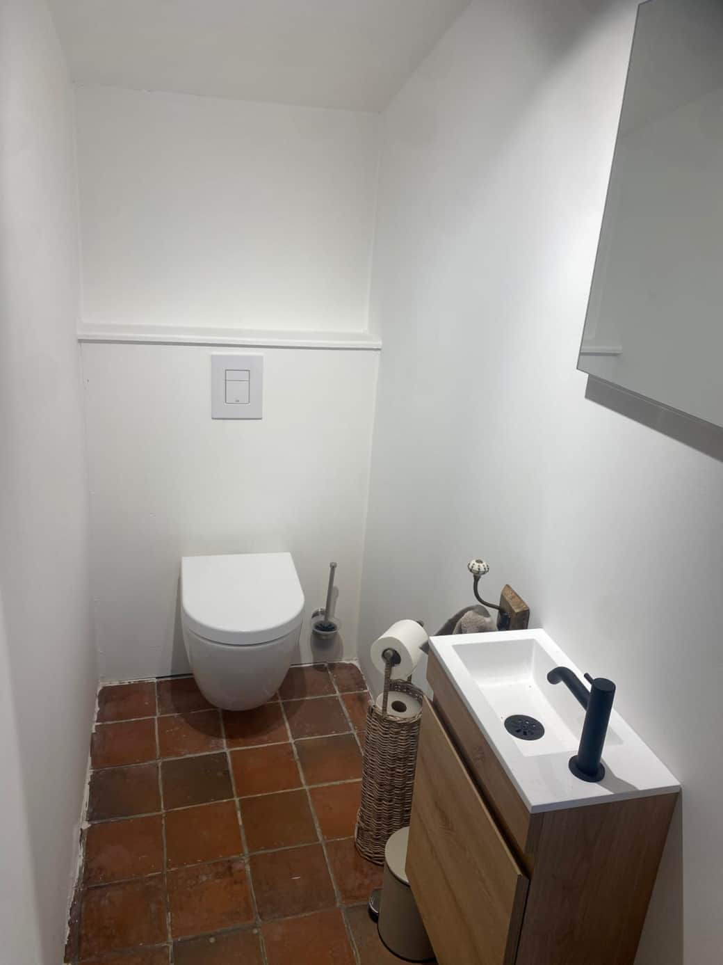 Toilettes situées à l'étage