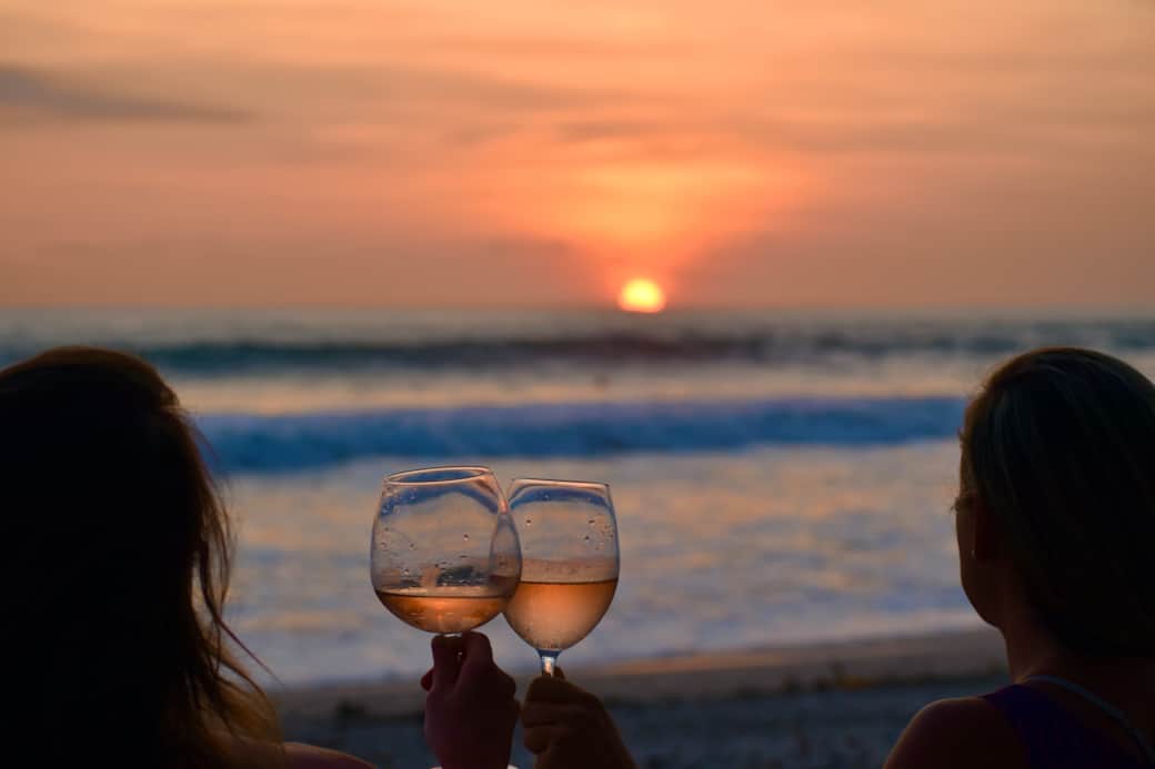 Sunset toast out front