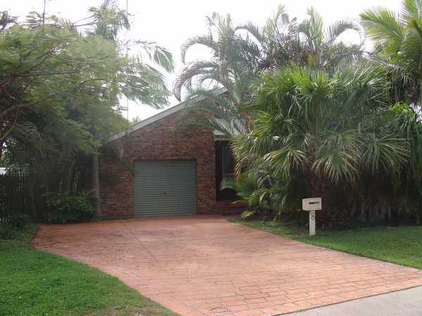 Palms front of house