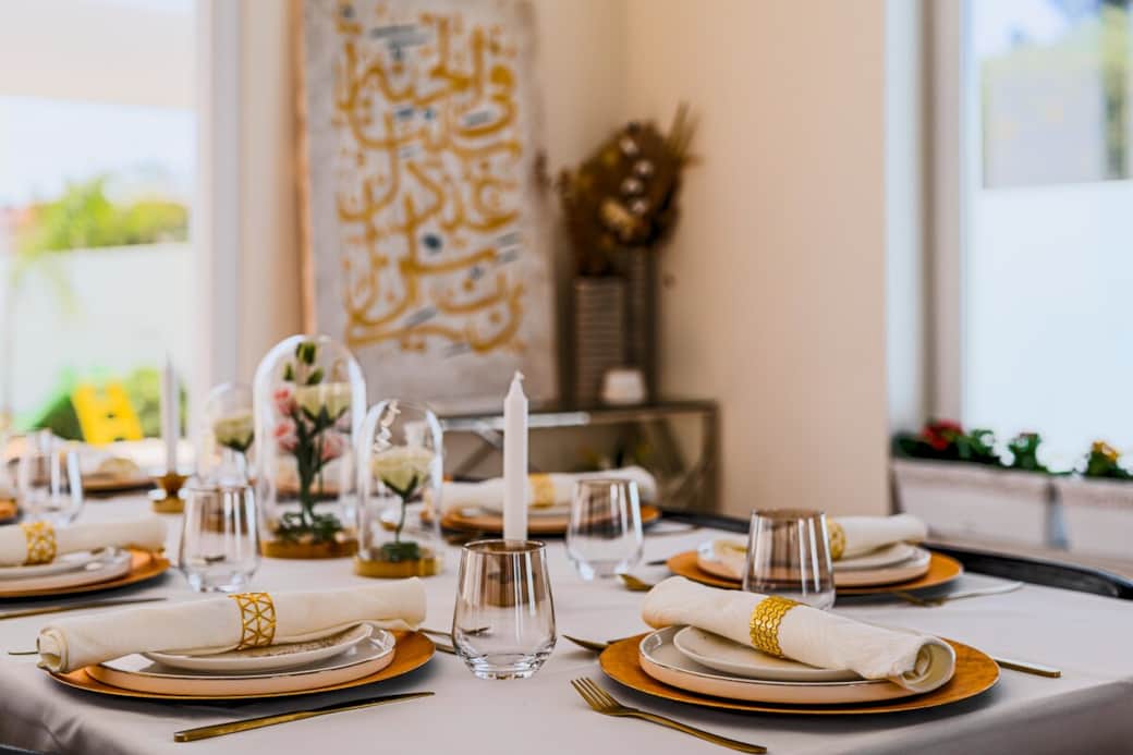Dining Room: A chic and elegant area to relax and enjoy quality meals with your family.