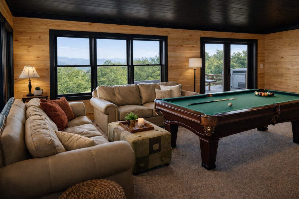 Basement during daylight