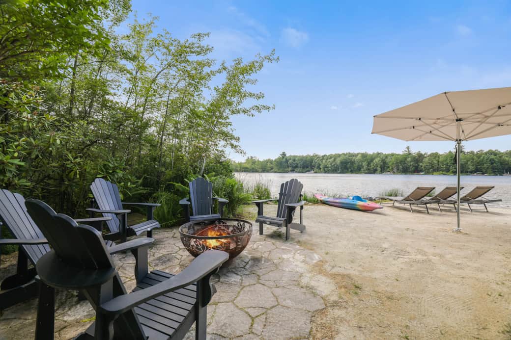 Gorgeous west facing private beach