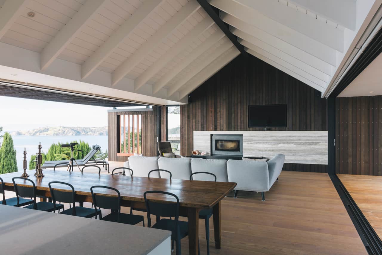 main house living and dining area