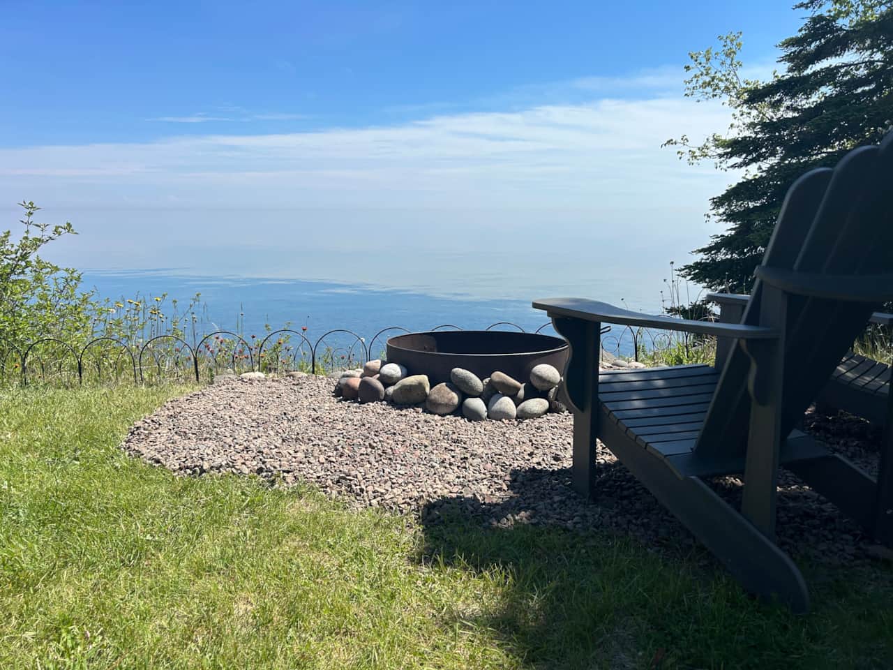 Enjoy a fire with a front seat on Lake Superior 