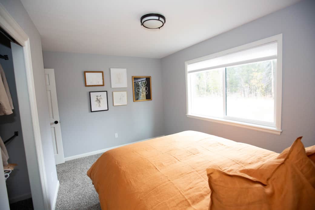 Queen bedroom #1 with large, bright window. Queen bedroom #1 with large, bright window.