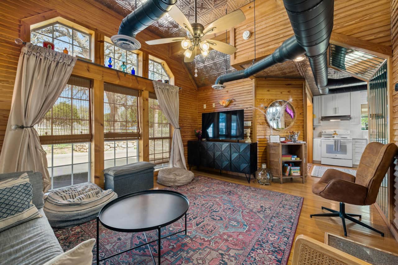 Lots of room to hang out in the living room