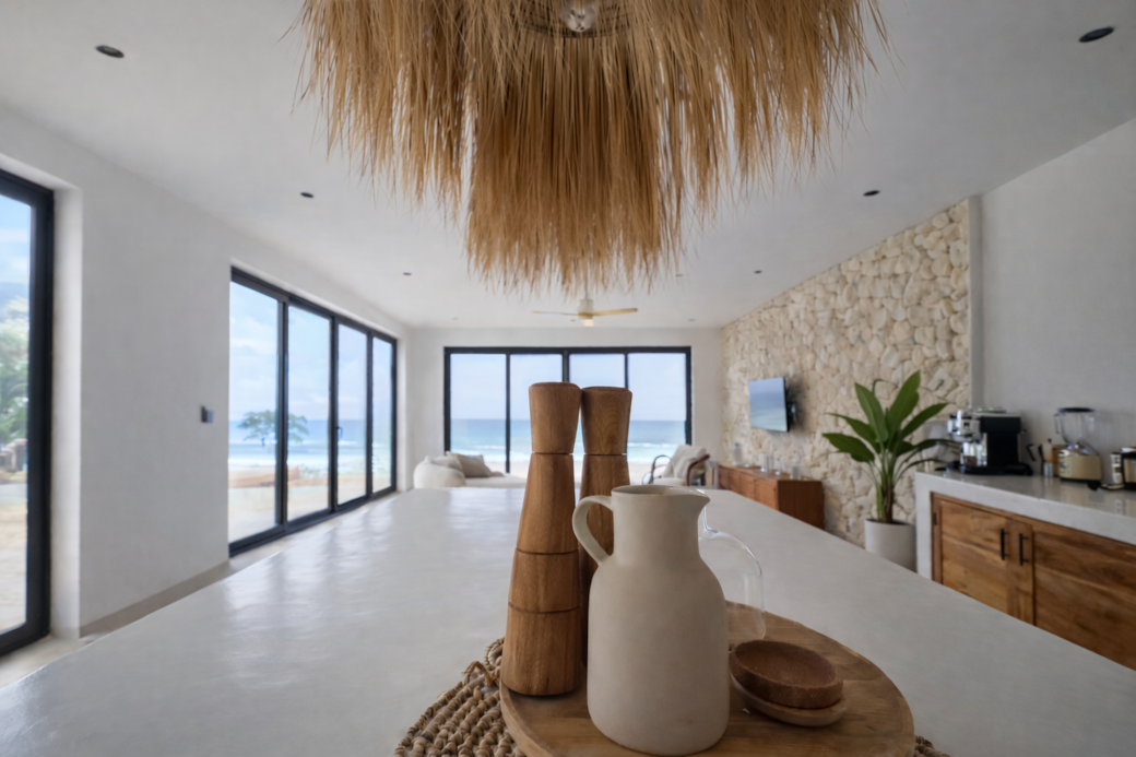 Open kitchen with island – The Beach House Zanzibar