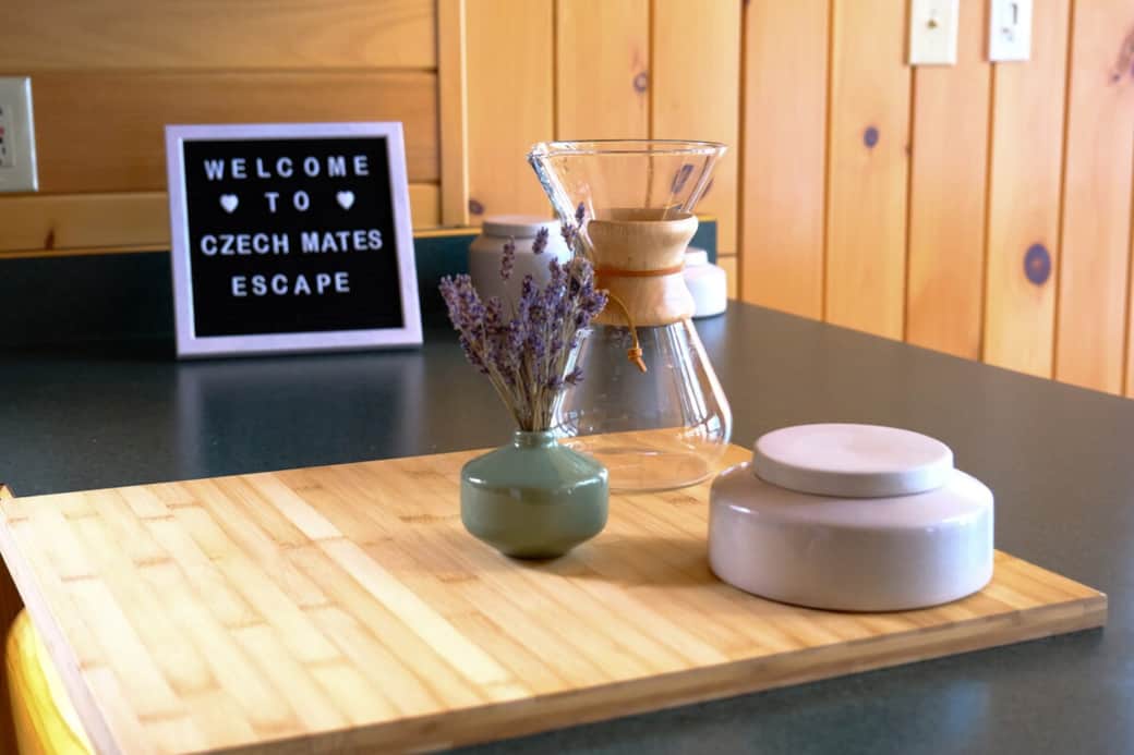 If you like pour over coffee, feel free to use this Chemex (filters provided) If you like pour over coffee, feel free to use this Chemex (filters provided)