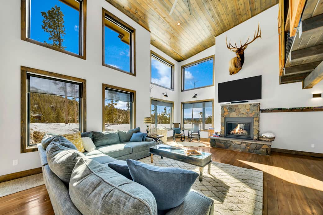 Living room with gas fireplace Living room with gas fireplace