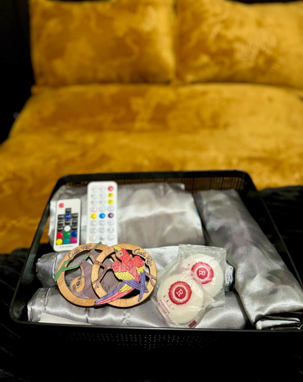 Enjoy the hospitality baskets in each room full of extra linens and room essentials. 