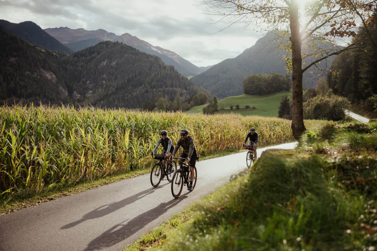 Cycling in South Tyrol – meadows, mountains, and picturesque villages.