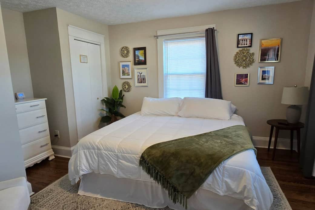 Primary Bedroom on first floor, King Bed