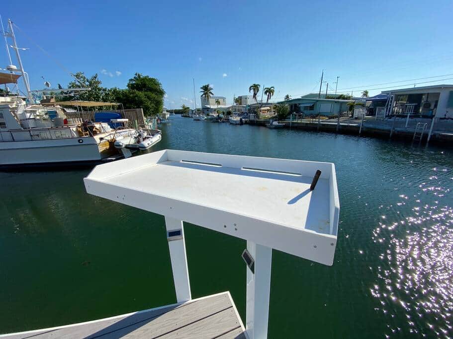 Clean your fresh catch with a wonderful view