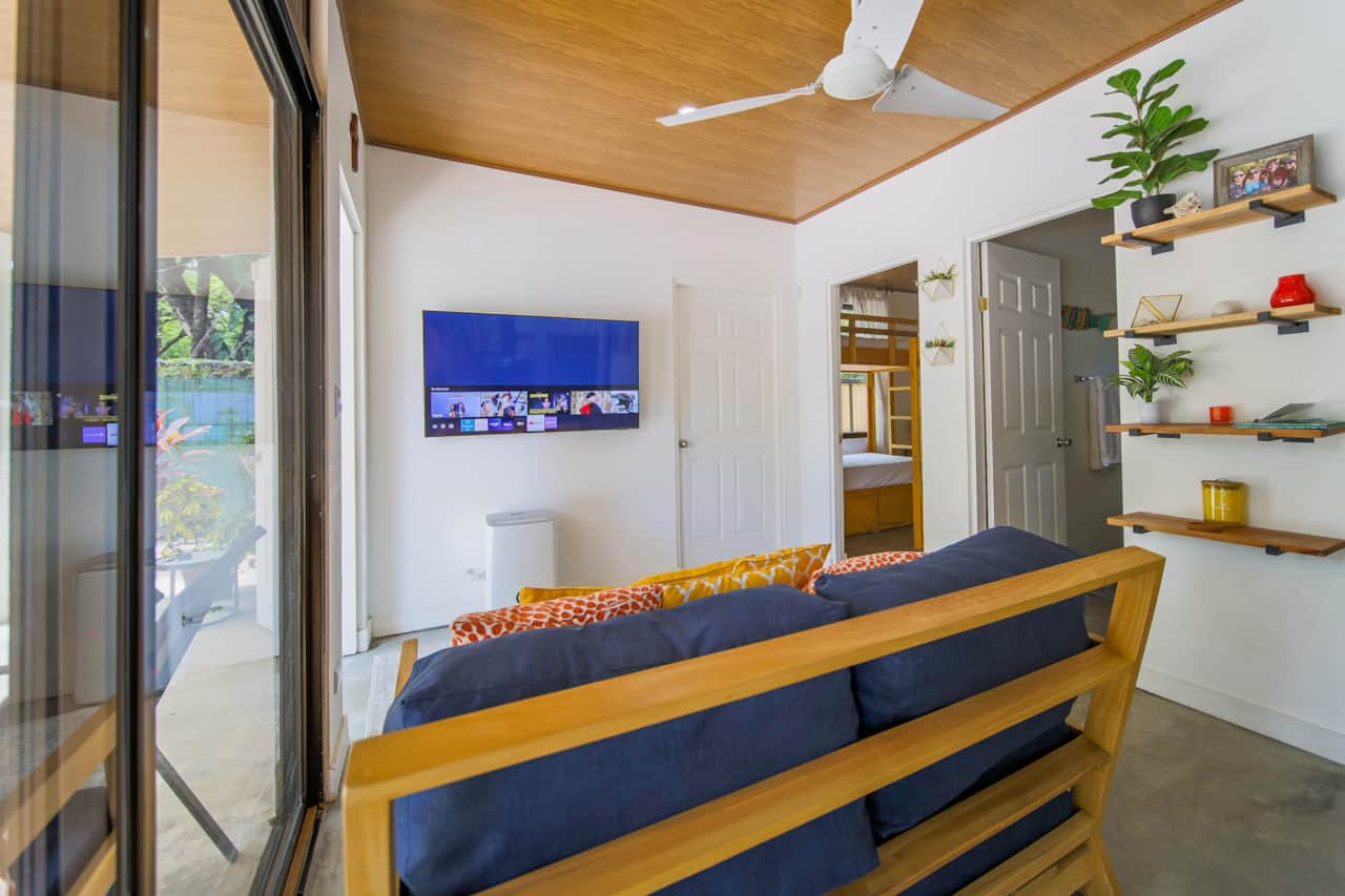 Villa #1 Living area with flat screen TV