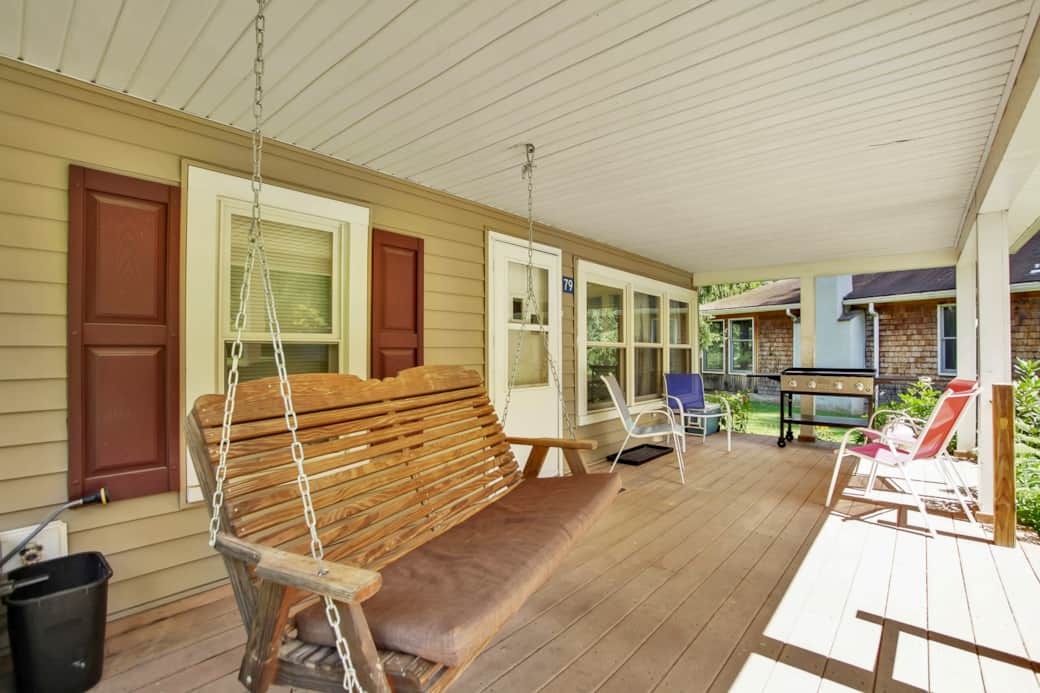 Front porch of Pine Creek Retreat 