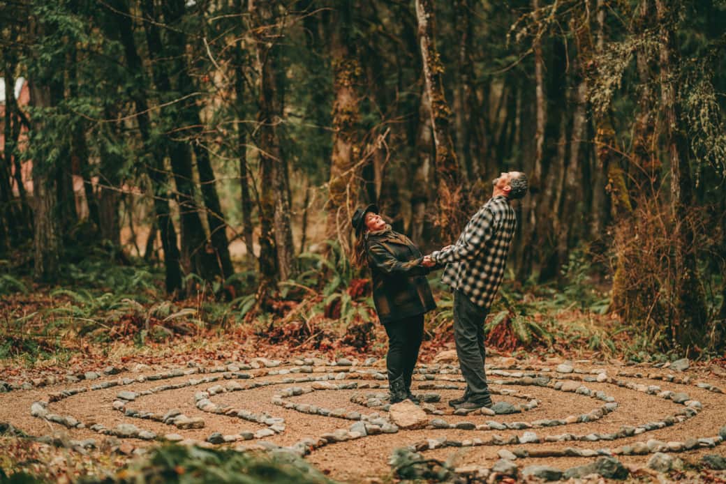 Find our lovely Labyrinth tucked away at the lower meadow trail to the river