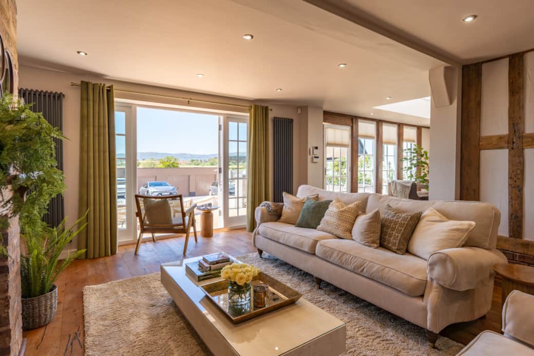 Living Area with Doors Open