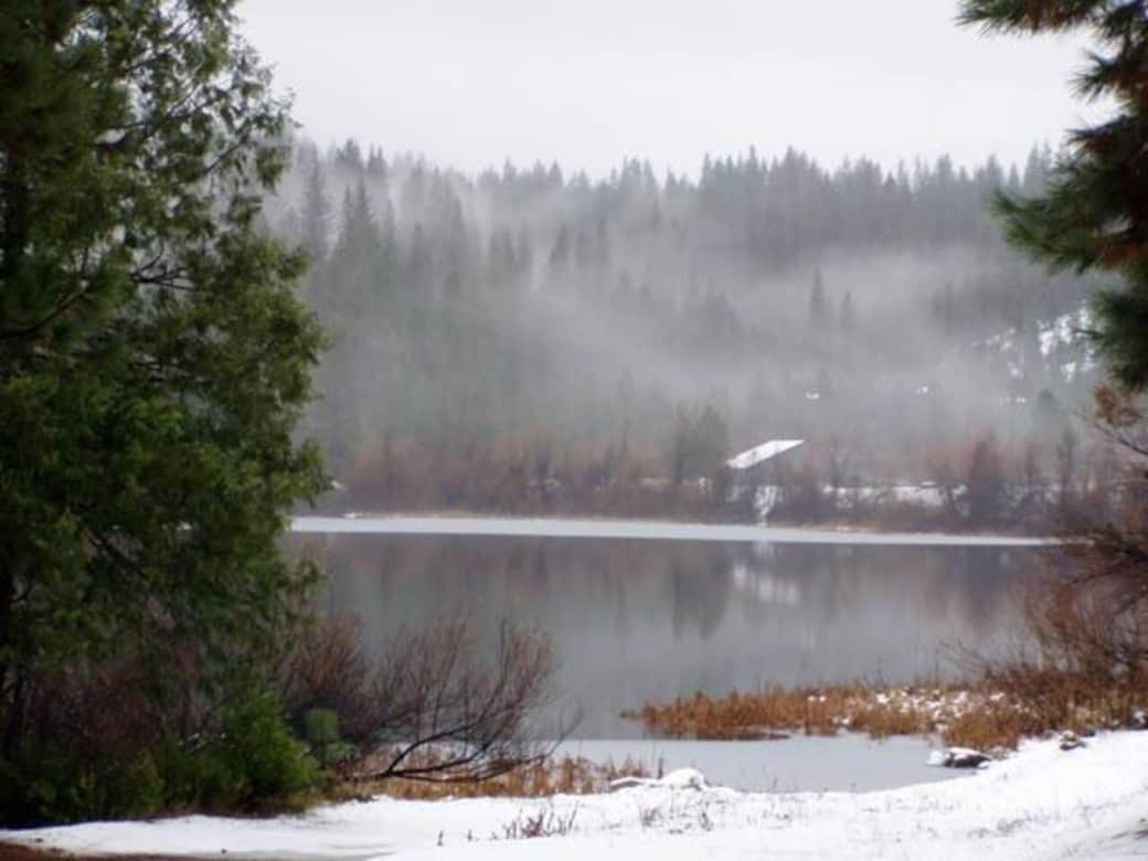White Pines Lake in the Snow 
