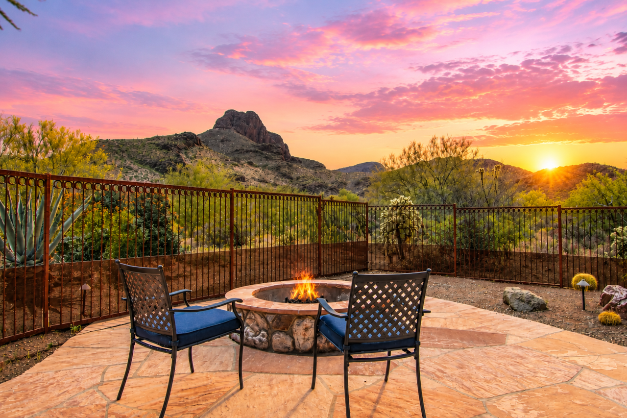 Sombrero peak with sunset views