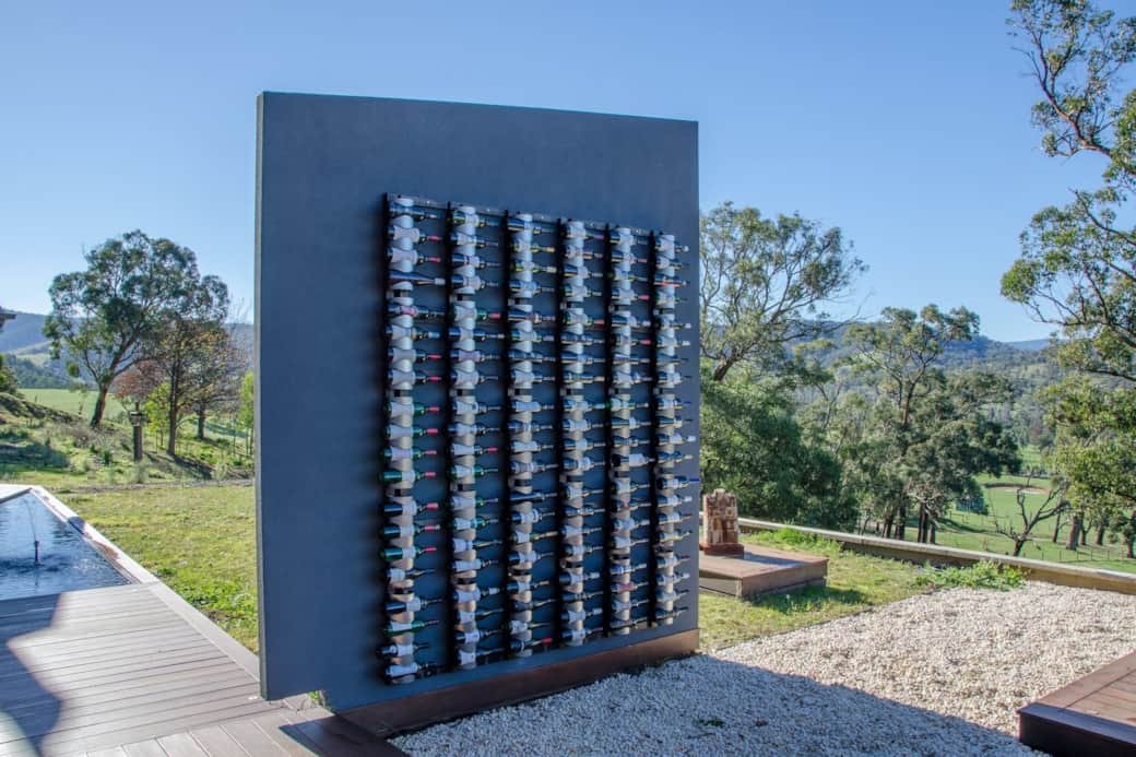Wine wall outside