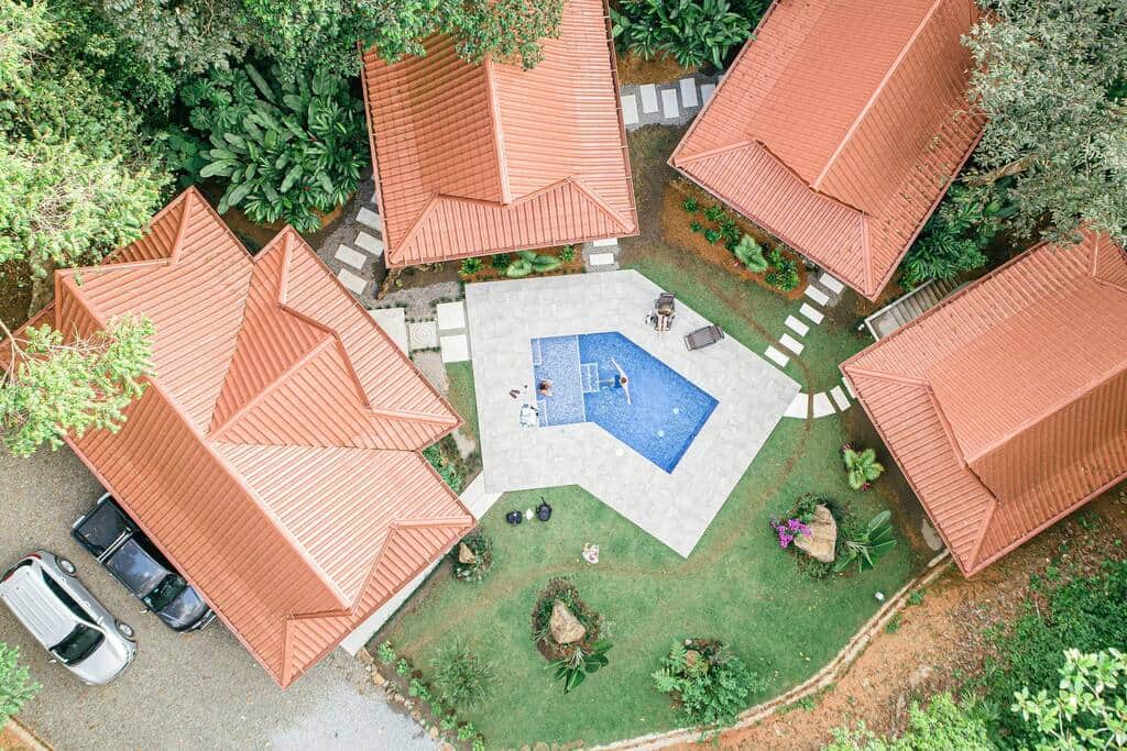 Aerial view of the property