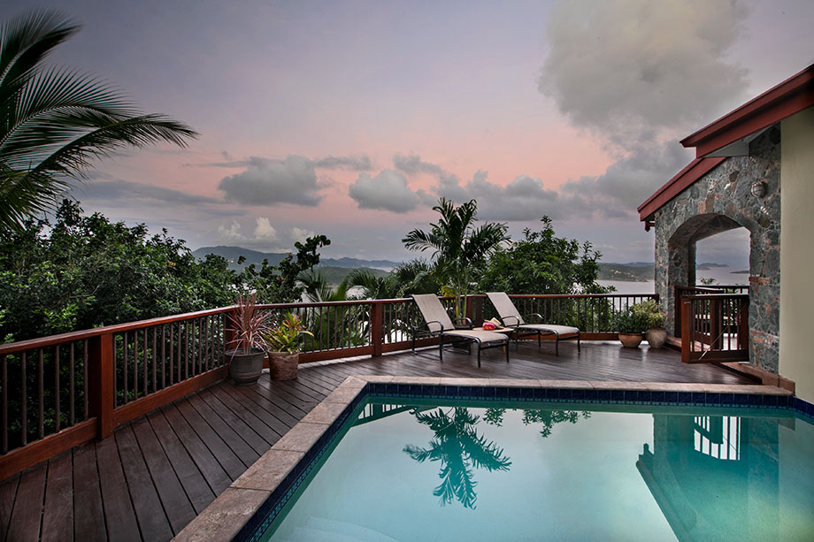 Sunset views from the sunny pool deck
