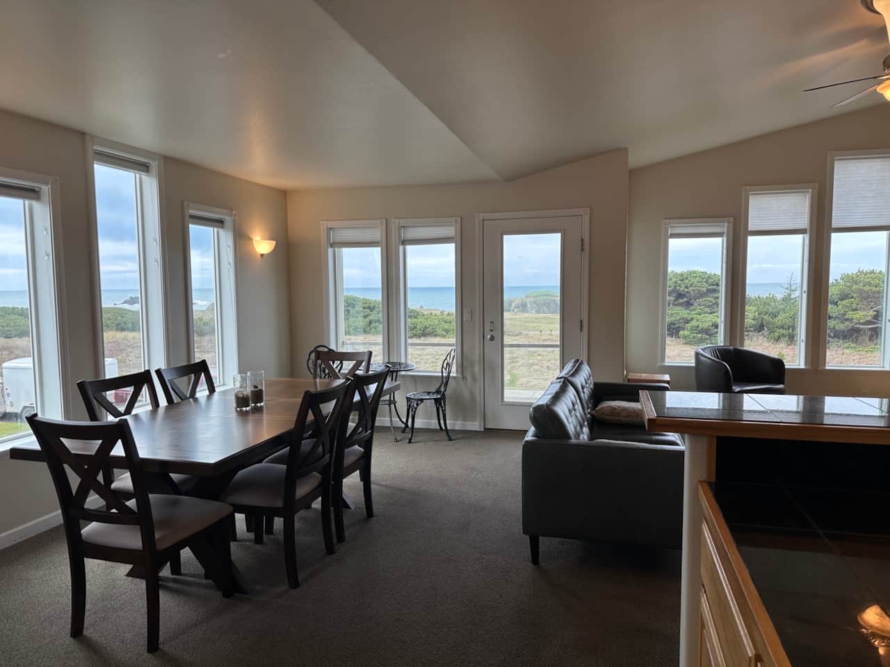 Dining and living areas