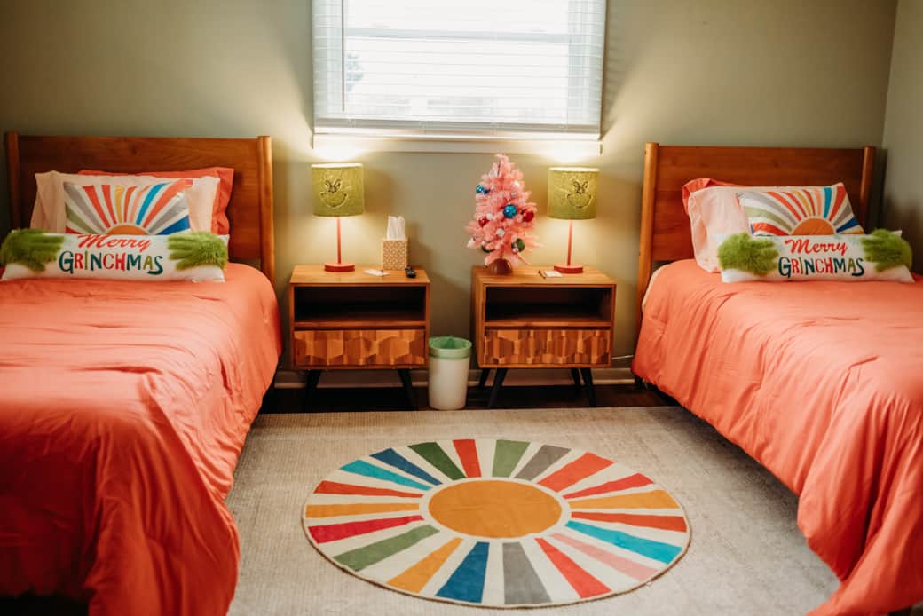 Bright, inviting Sunshine Room ready for kids or solo guests.