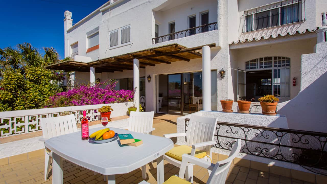 Terrace and the villa