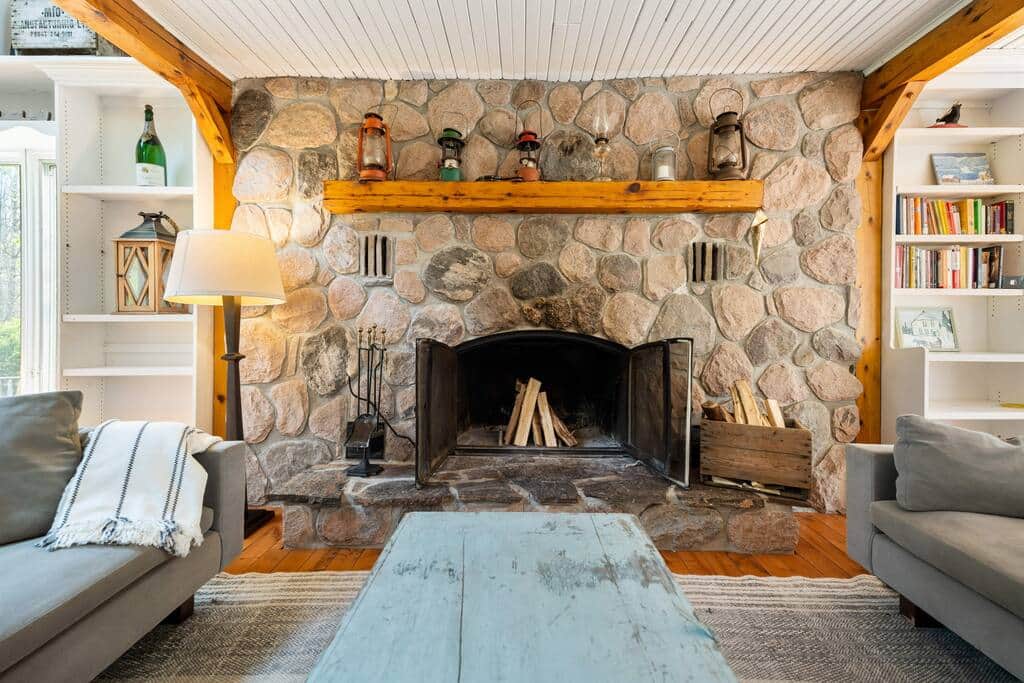 Cozy up and enjoy the fireplace in the colder winter months.