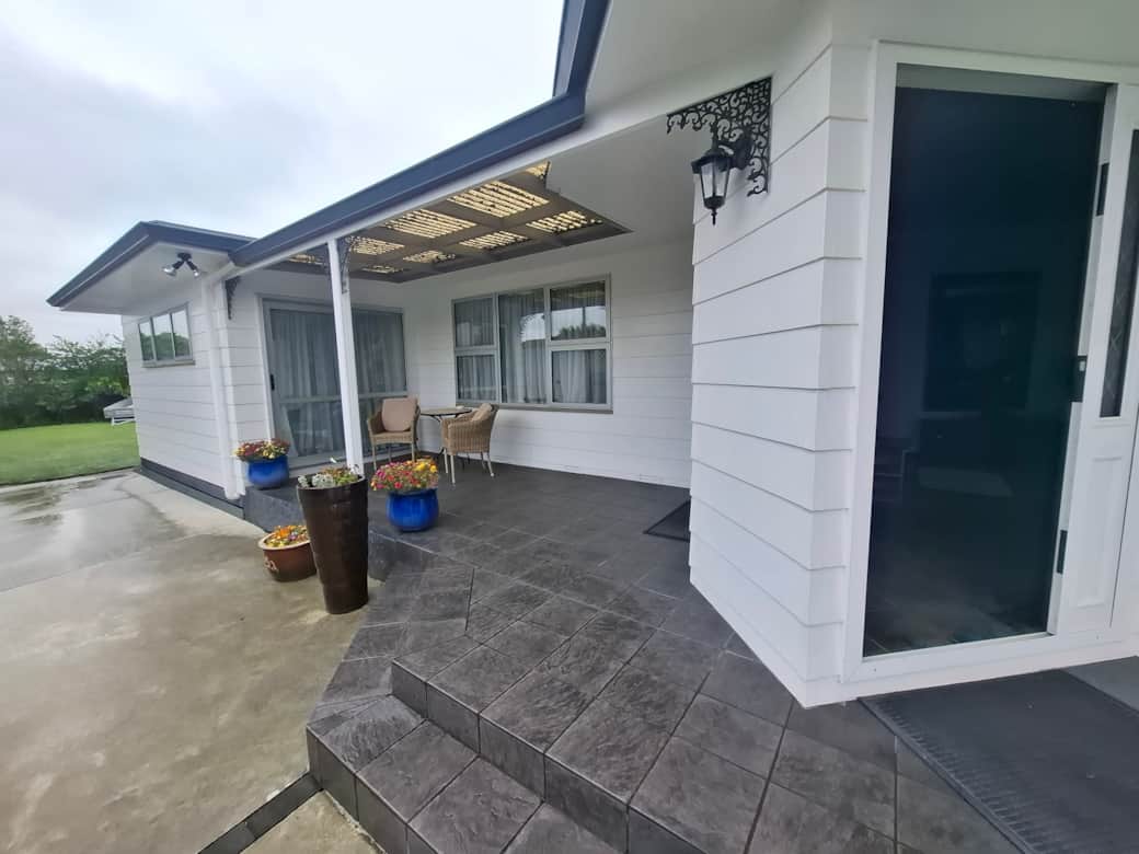 Entrance and morning coffee spot