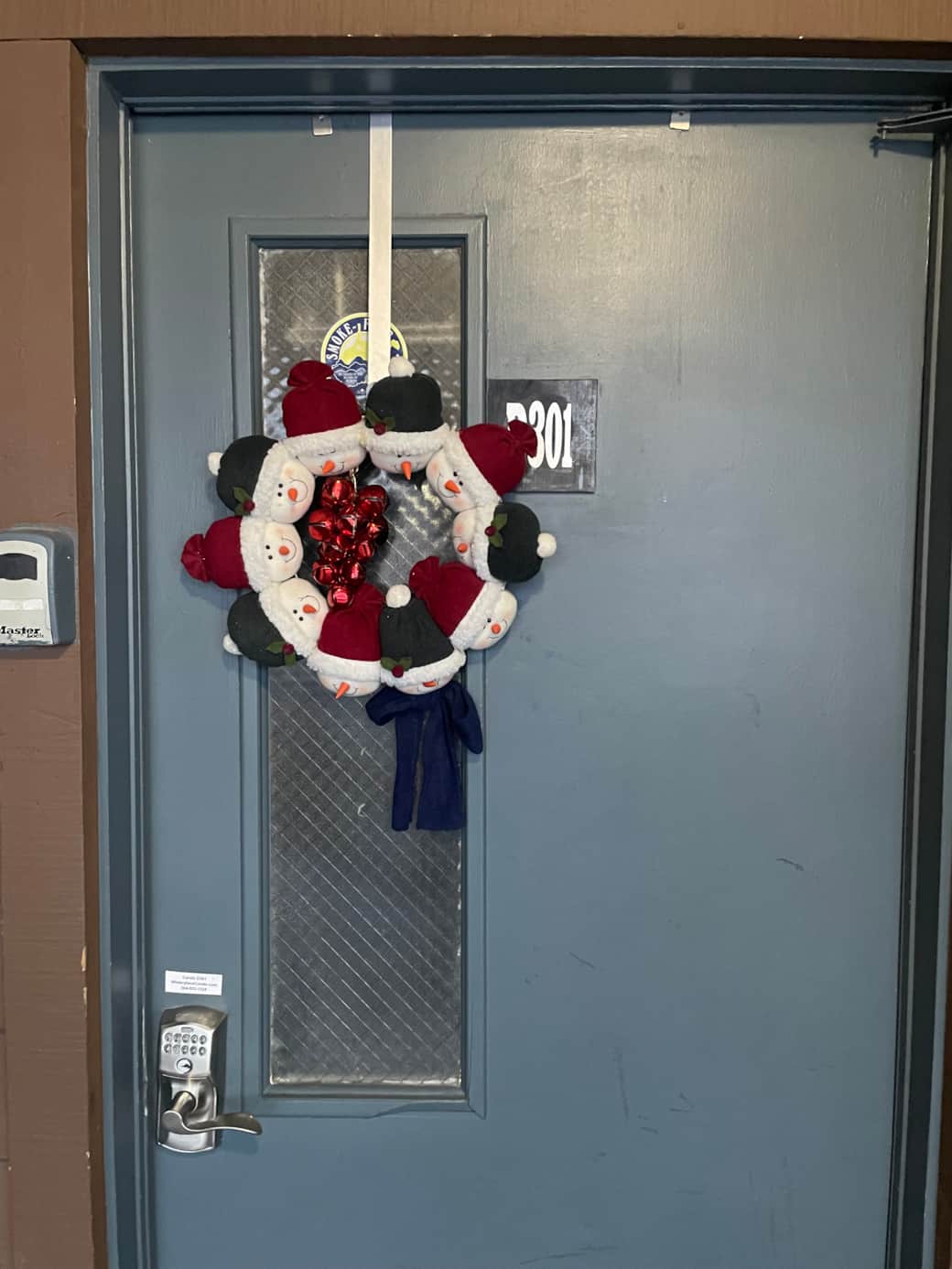 Front Door at Christmas