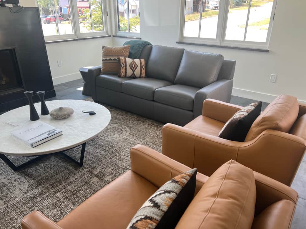 Main Level Living Room with Fireplace